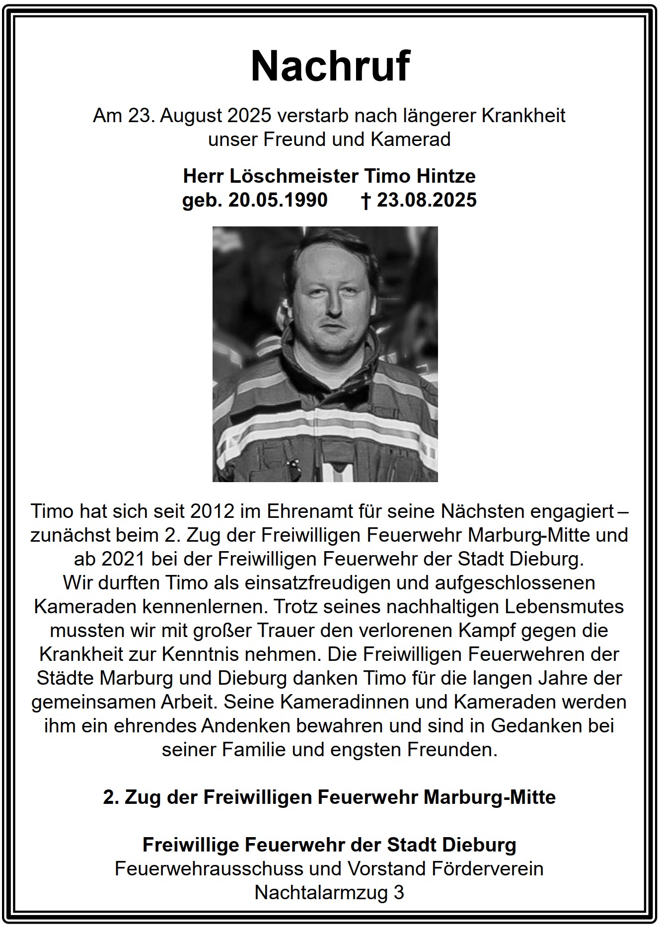 2025 08 27 Nachruf Hintze